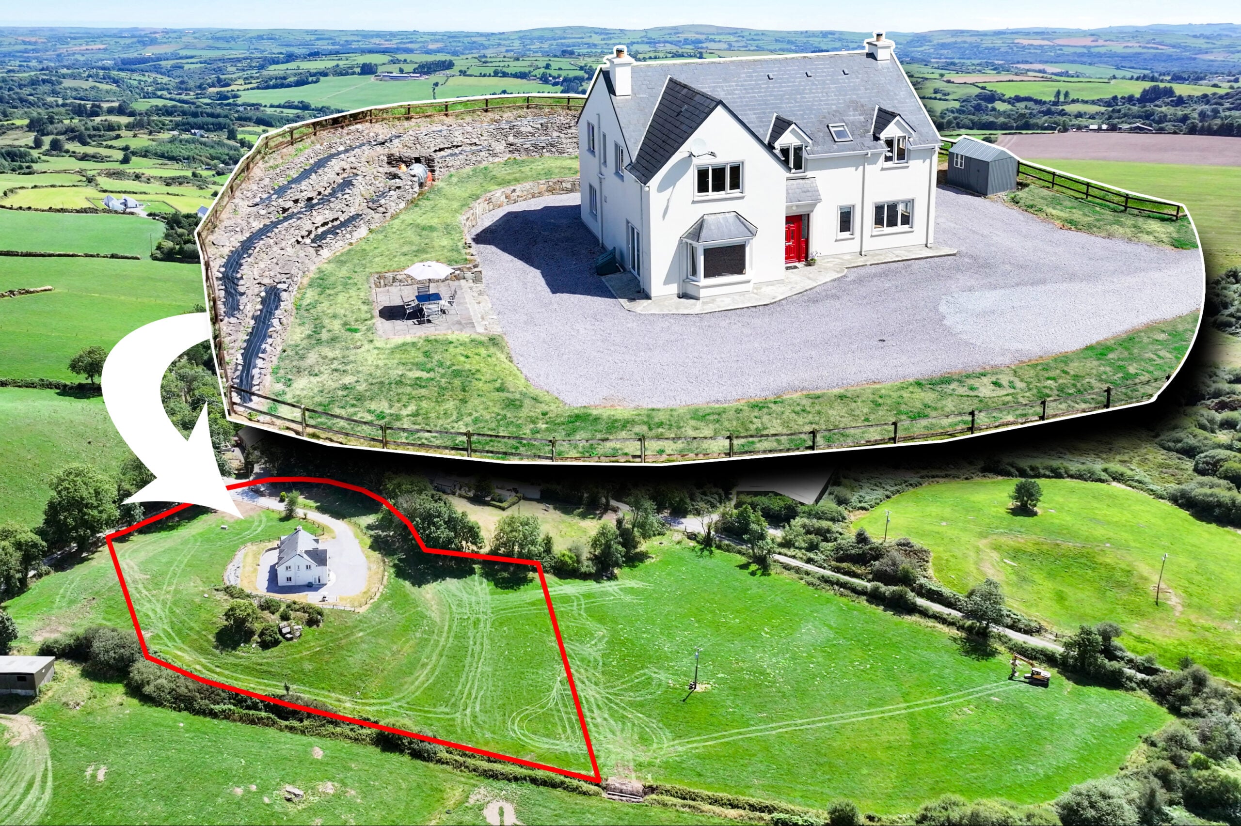 A spacious four-bedroom country home on 2.4 acres at Enniskeane